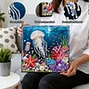 (25x25cm)DIY Pearl Painting Framed Handmade Pearl Material Art Kit Living Room Decor