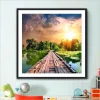 Sunset  bridge  | Full Round Diamond Painting Kits