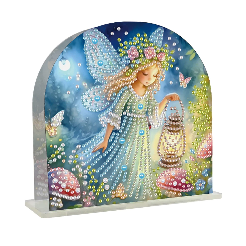 DIY Fairy Acrylic Diamond Painting Napkin Rack Diamond Art Paper Towel Holder