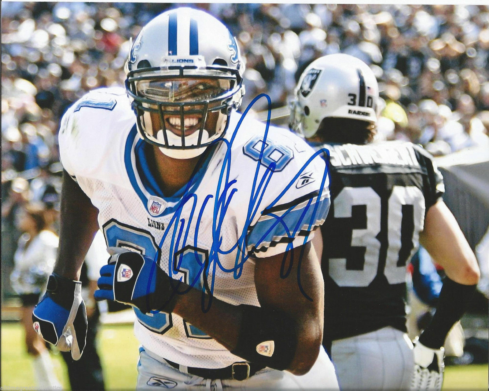 Calvin Johnson Autographed Signed 8x10 Photo Poster painting ( HOF Lions ) REPRINT