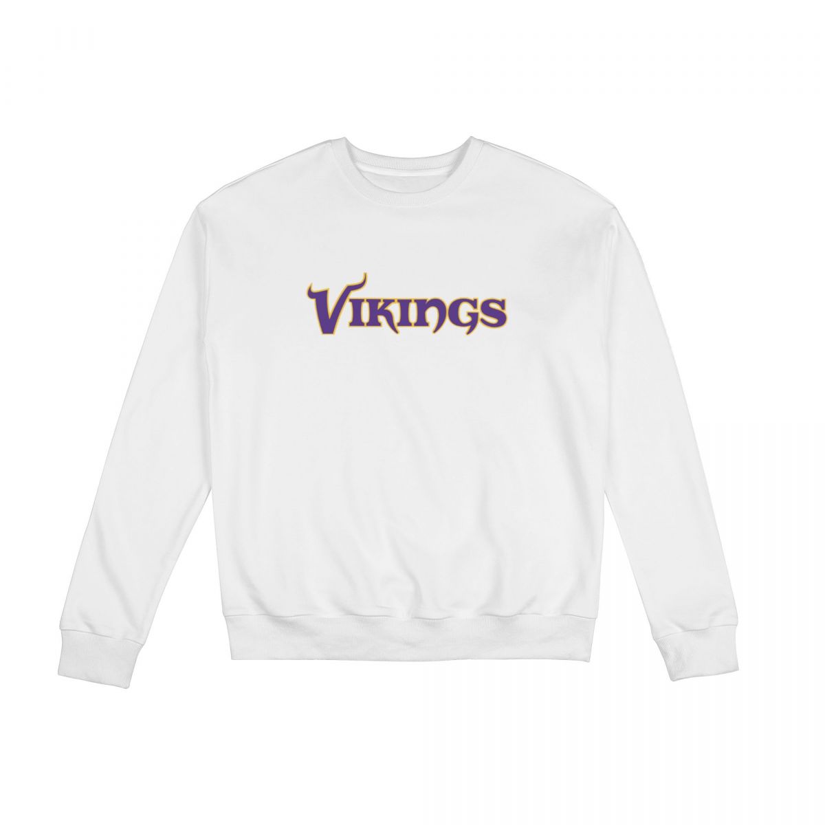 Minnesota Vikings Wordmark Sweatshirt Round Neck Tops