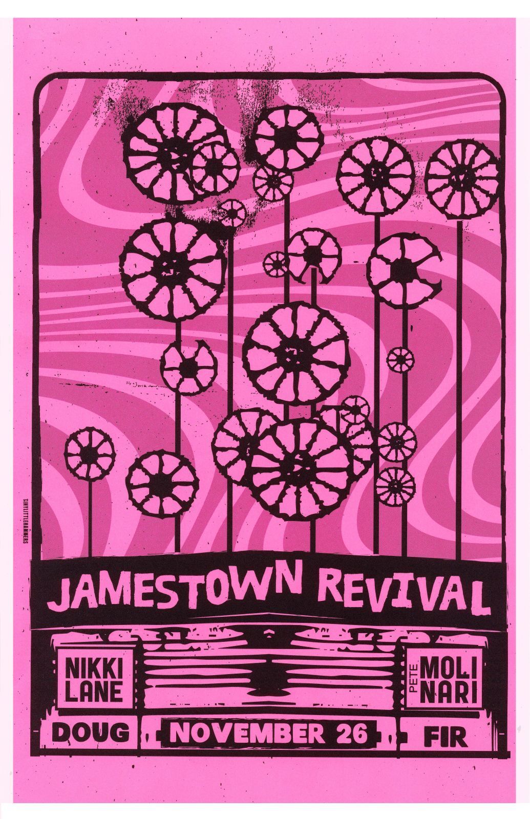 JAMESTOWN REVIVAL 2014 Gig POSTER Portland Oregon Concert