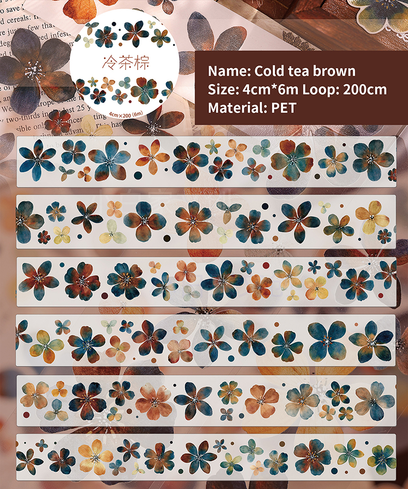 PET Tape - 600cm Vintage Flower 