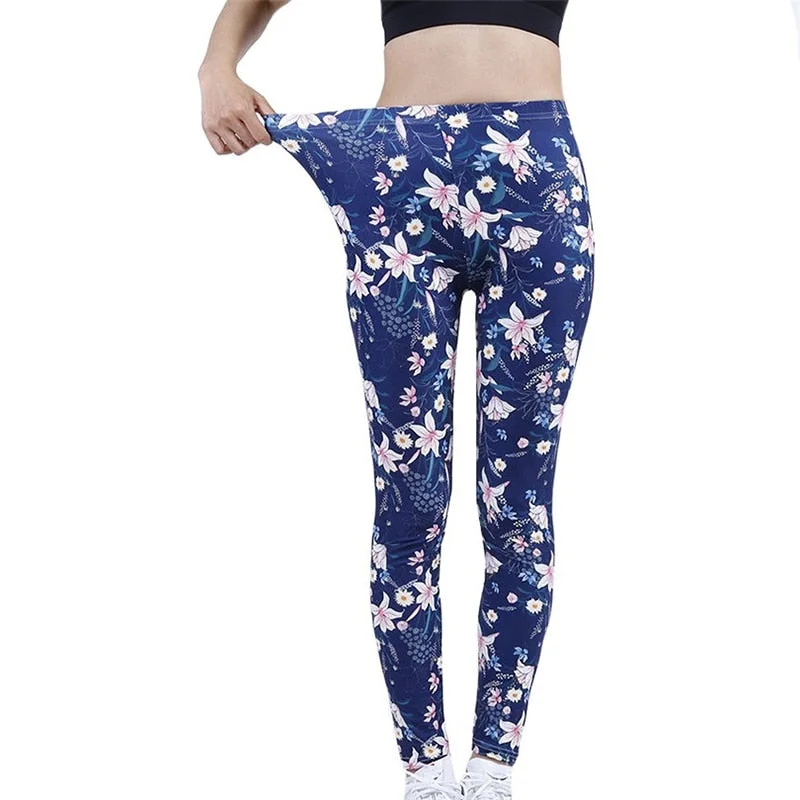 CUHAKCI Gym Stretchy Leggins Exercise Pants Women Workout Sports Camo Printing Leggings For Fitness Breathable Trousers