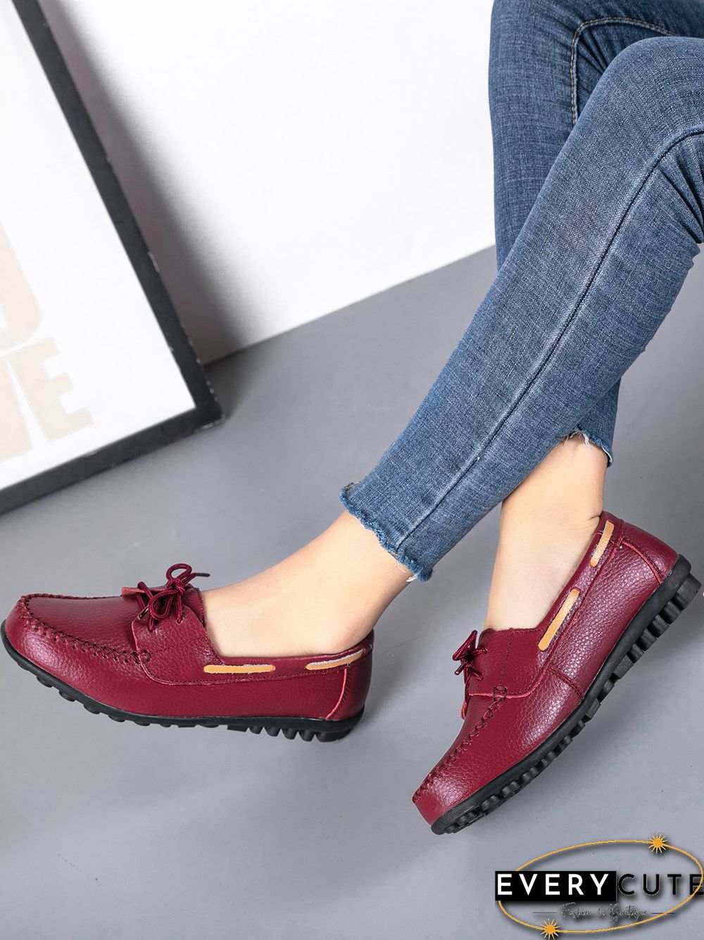 Retro Casual Simple Lace-up Flat Shoes