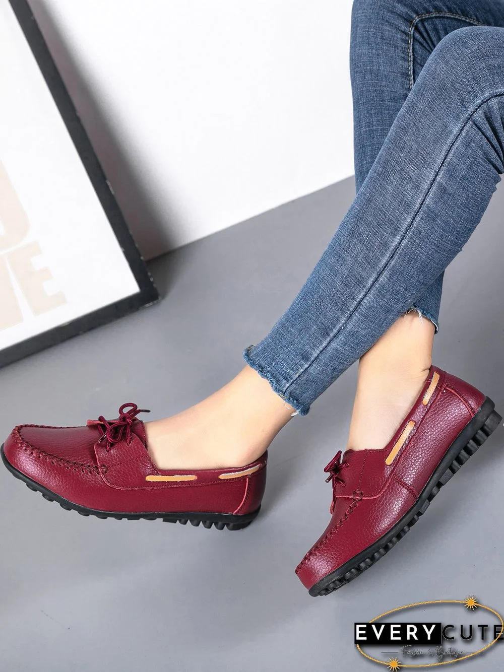 Retro Casual Simple Lace-up Flat Shoes