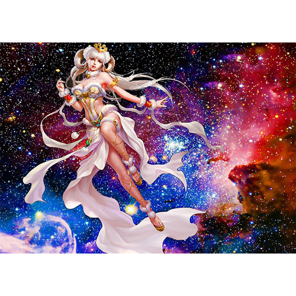 

40*30CM - Round Drill Diamond Painting - Elf Girl, 501 Original