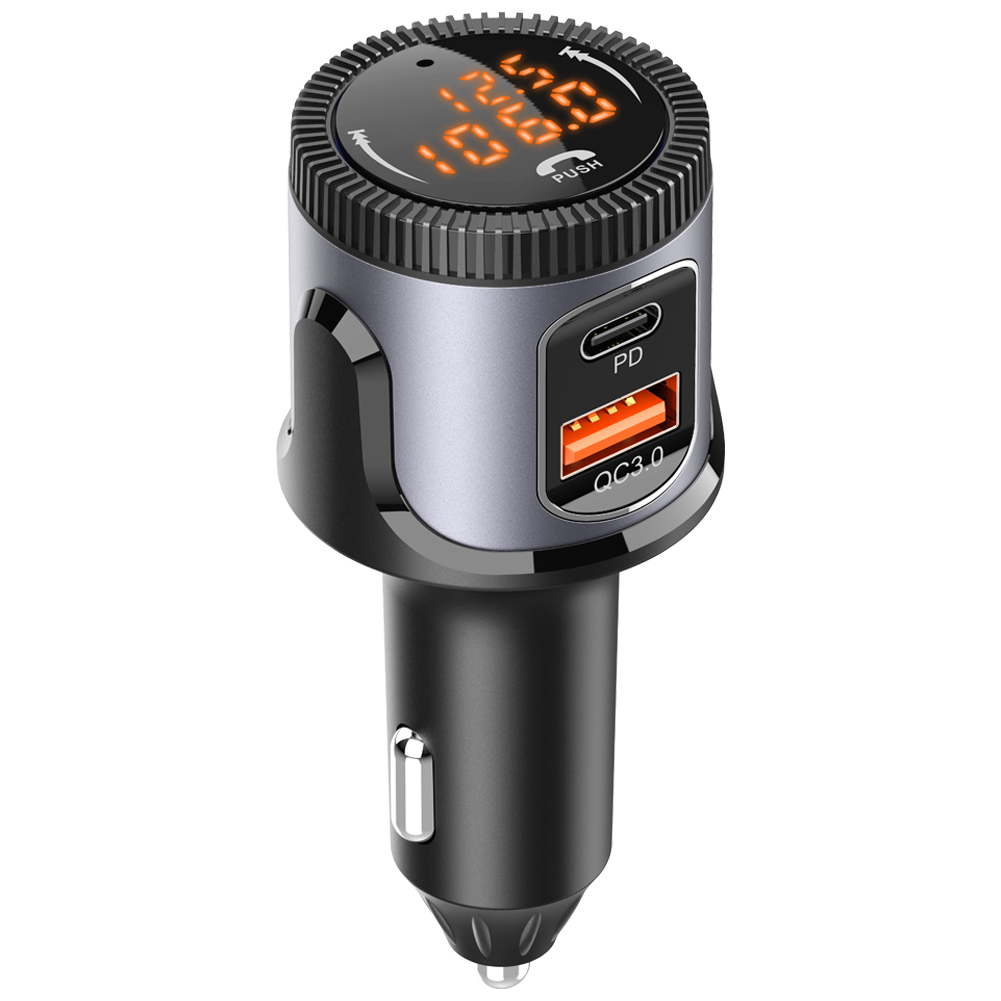 

BC72 Car Bluetooth FM Transmitter Music Player QC3.0 USB C PD 18W Charger, 501 Original