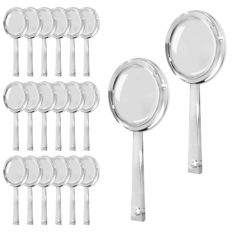 OBTANIM 20 Pack Mini Plastic Handheld Magnifying Glasses Portable Reading Magnifier for Senior and Kids, Hand Lens 5X Magnifier for Home, Indoor and Outdoor Use