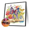 >SALE<DIY Partial Special Shaped Drill Diamond Painting Simple Butterfly Book 40x40cm