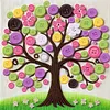 Pink Purple Button Tree DIY Button Art Painting Kit 30x30cm