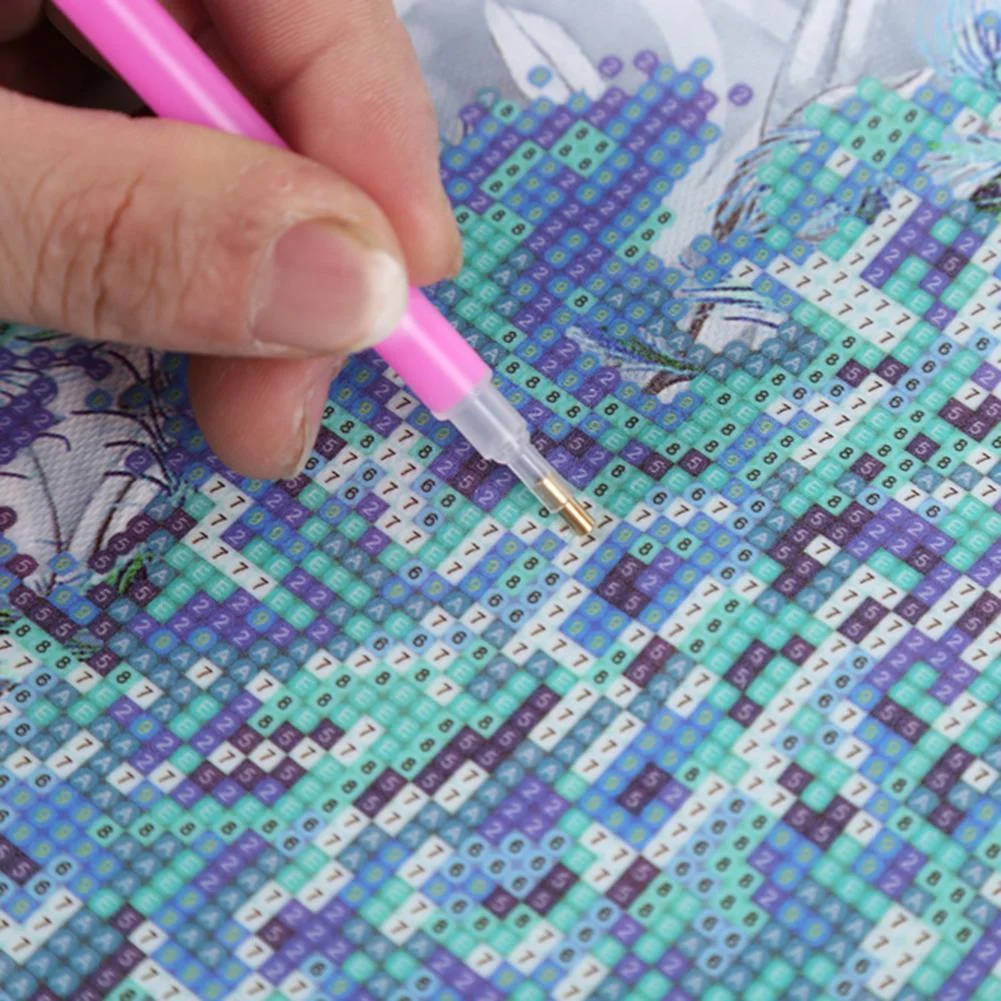 Diamond Painting - Partial Round Drill - Beauty and Tiger(40*30cm)