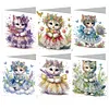 6Pcs cat-diy carte de voeux
