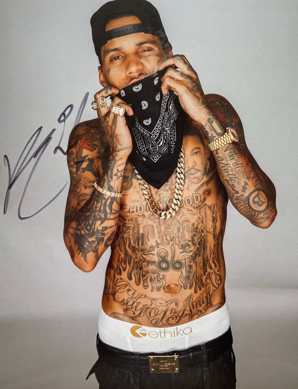 Kid Ink Genuine Hand Signed 12x8 Music Photo Poster painting