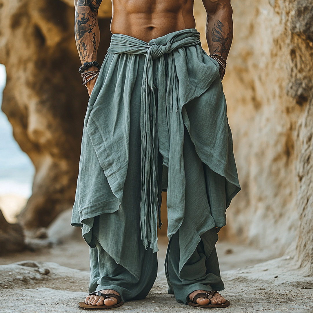  Stylish Men's Wrap Pants with Adjustable Waistband for Summer Outdoors-inspireuse