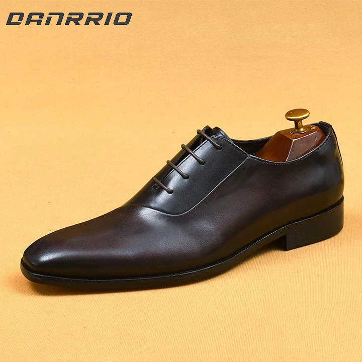 DANRRIO Square-toed Leather Derby shoes| Niche Business Genuine Leather Oxford Shoes DANRRIO.COM DANRRIO