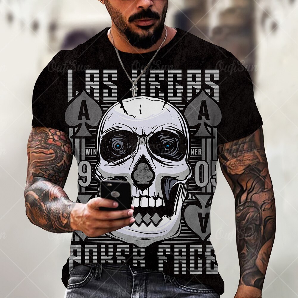 

Horror Skull - 3D Printed Men T Shirt, Xxxl, 501 Original