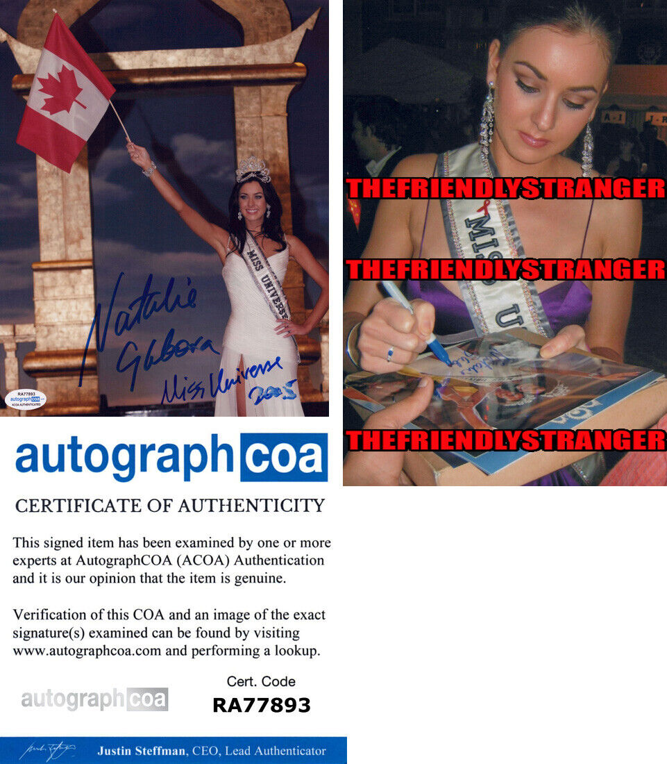 NATALIE GLEBOVA signed MISS UNIVERSE 2005