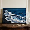 uk.everydayedeals DIY Pearl Painting With Frame - Handmade Self-Adhesive Pearls - Waves(20*30cm)
