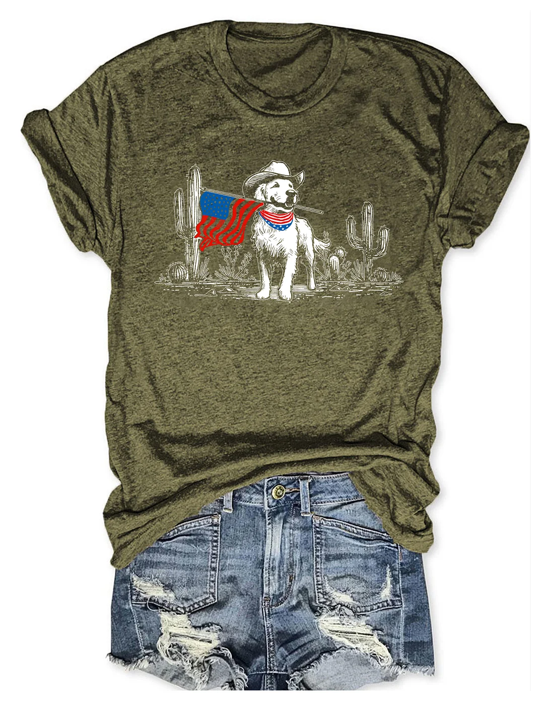 Golden Retriever 4th Of July T-shirt