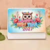 Animal 2027 DIY Paper Diamond Painting Calendar Set Special Shaped Drill Monthly Flip Tabletop Calendar Kit Handmade for Adults Beginners Gift Home Office Decor