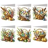 6PCS Diamond Painting Easter Egg Greeting Card Kit for Birthdays Thanksgiving & Special Occasion