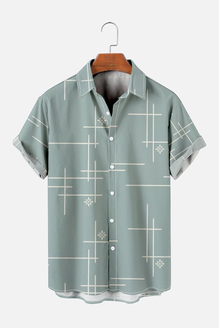 Tiboyz Light Blue Line Short Sleeve Shirt