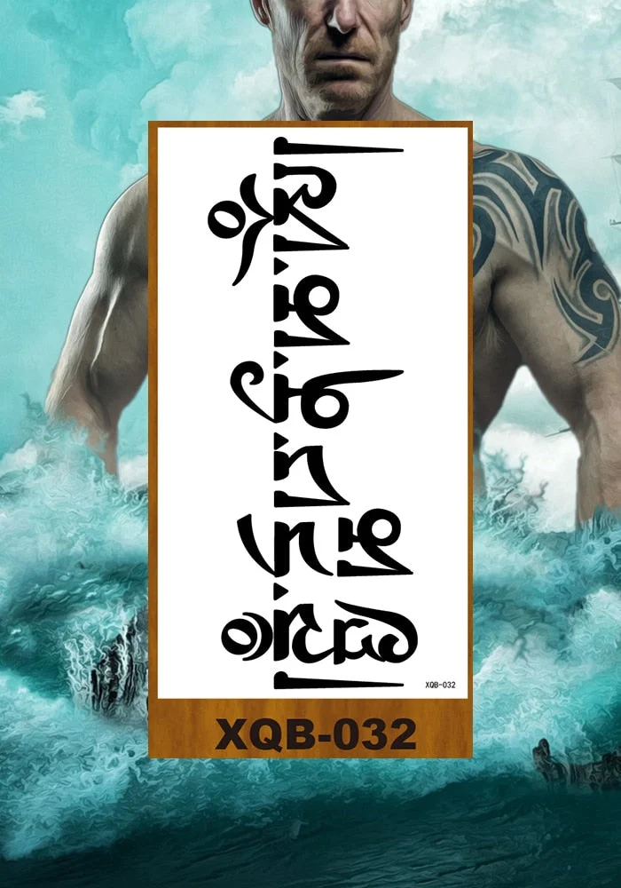 Temporary Tattoo Sticker Man Woman Girl Arm Chest Fake Neck Ankle Tatoo Art Flowers Totem Tatto Sanskrit Lines Geometric Figures