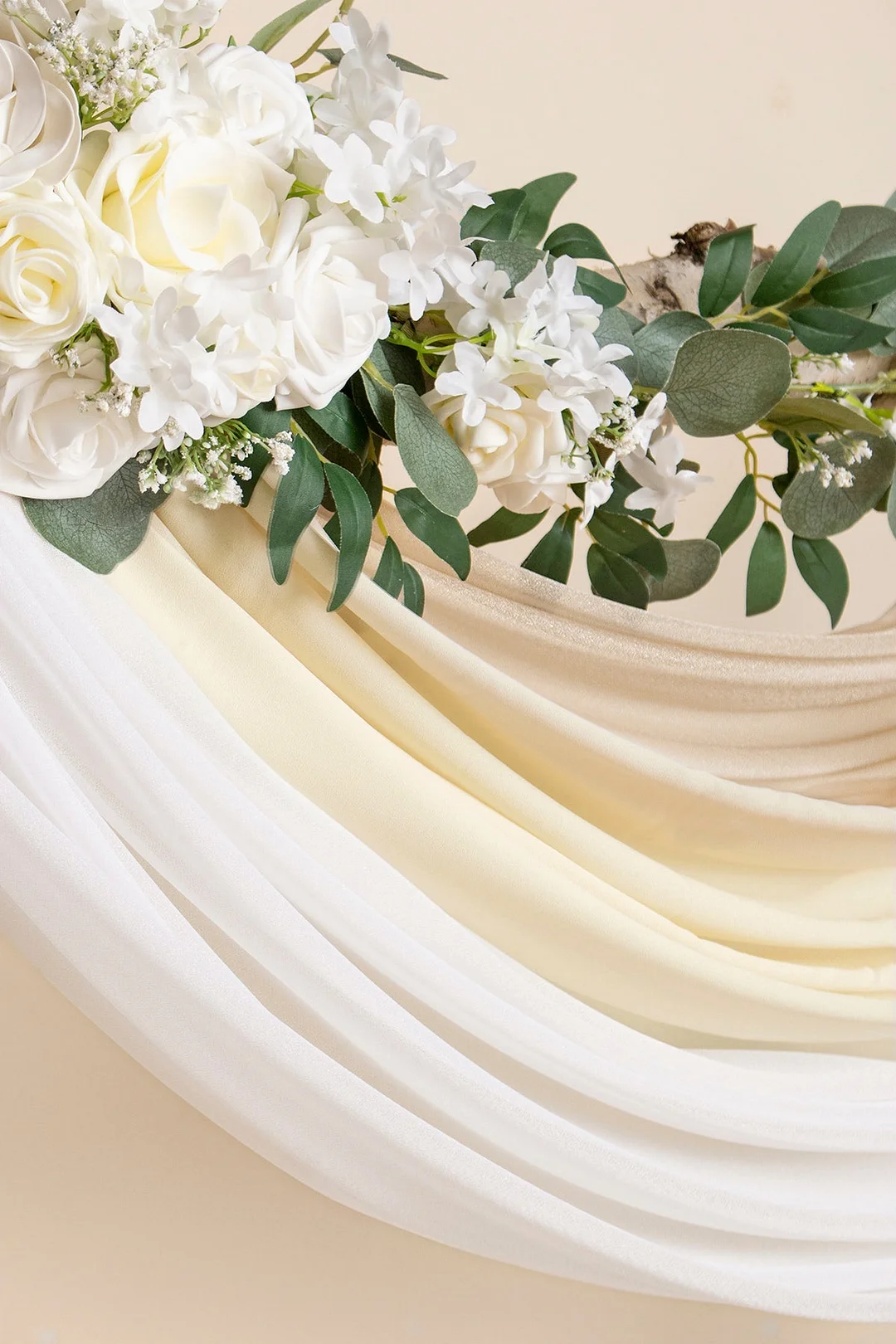 Sheer Wedding Arch Draping 30"w x 20ft  - Ombre Colors