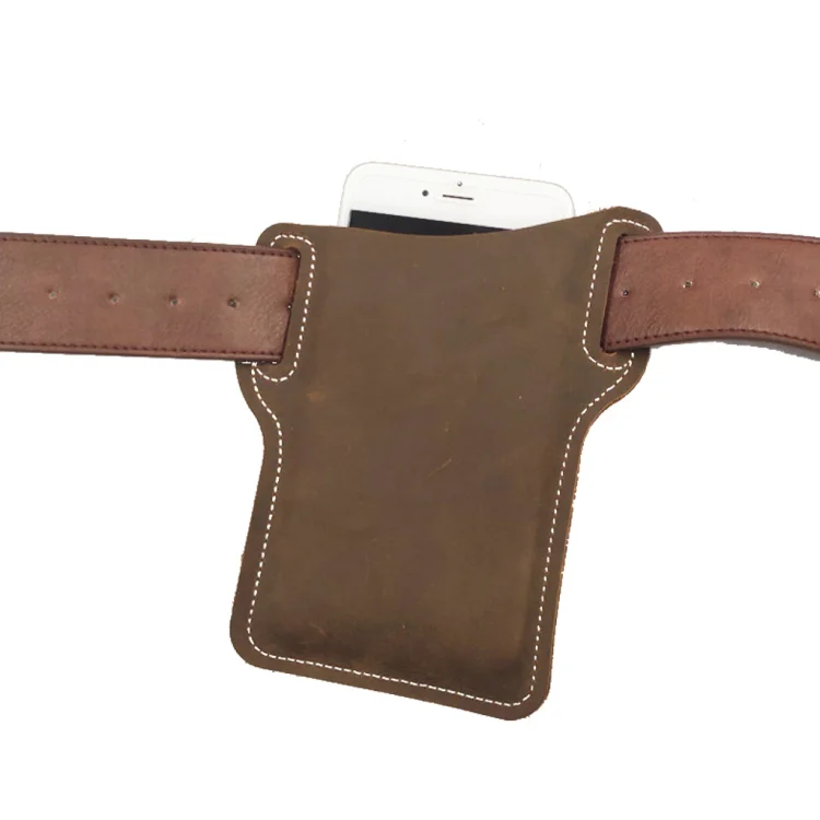 Vintage Leather Waist Bag Cellphone Loop | 168DEAL