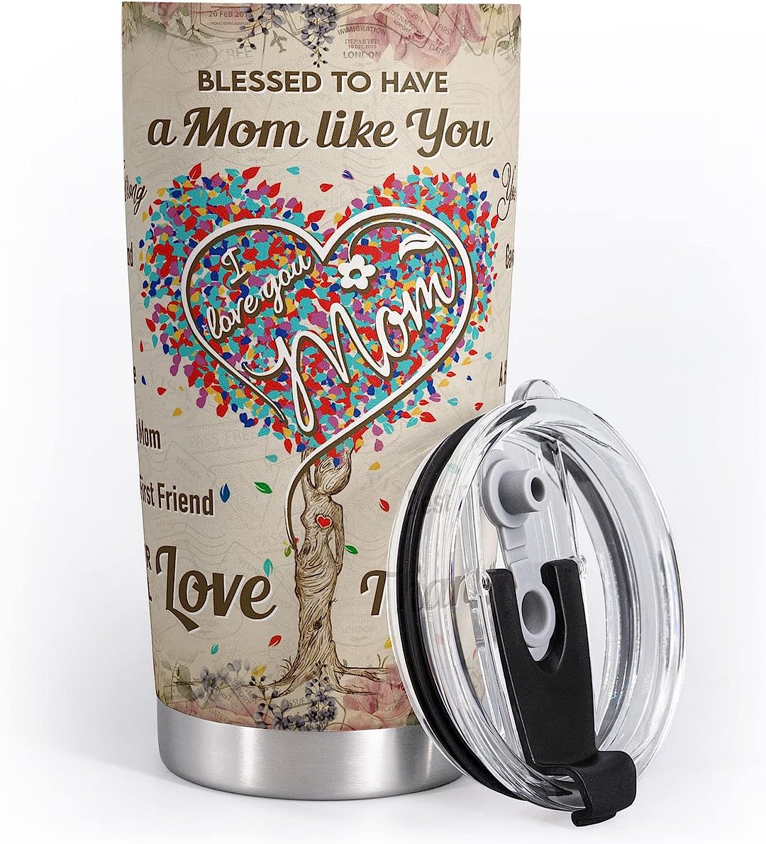 Macorner Mothers Day Gifts - Birthday Gifts for Mom & Mothers Day Gifts From Daughter Son - Mom Gifts From Kids Mother's Day Gifts For Mom - Stainless Steel Tumbler 20oz - Gifts For Women