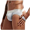 Men's Modal Low Waist Open Hips Underwear Sexy Jockstrap Pure Color Thong