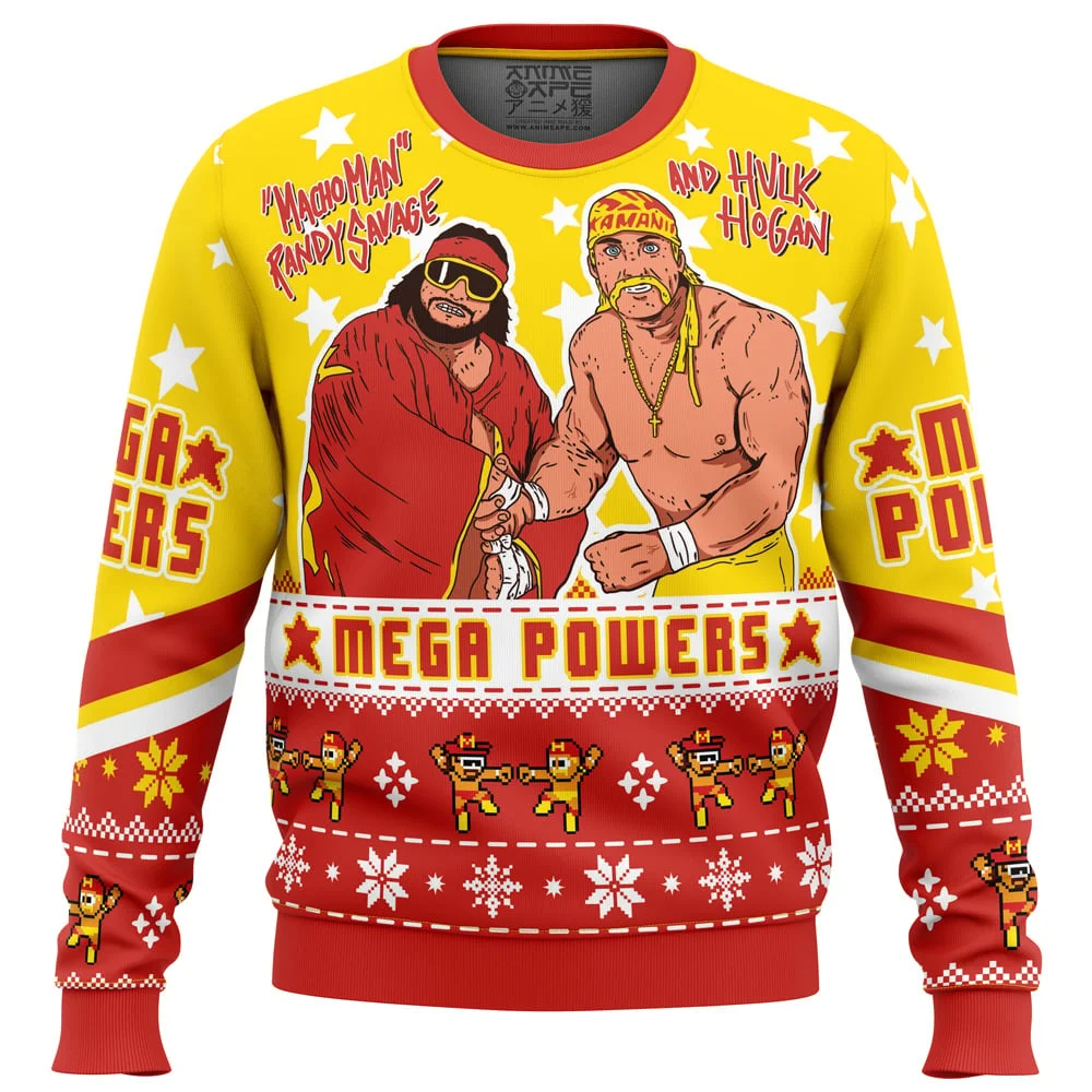 Mega Powers Macho Man and Hulk Hogan Ugly Christmas Sweatshirt