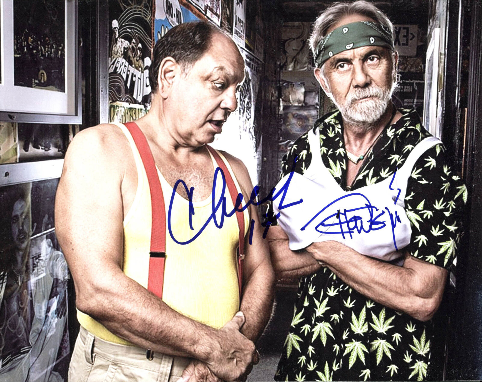 Cheech Marin & Tommy Chong Up in Smoke Authentic Signed 8x10 Photo Poster painting BAS #B61894