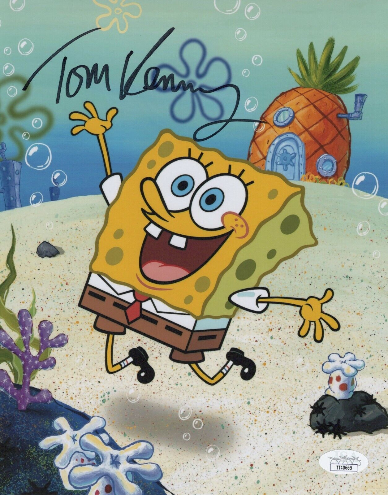 TOM KENNY Hand Signed 8x10 SPONGEBOB SQUAREPANTS Photo Poster painting Autograph JSA COA Cert