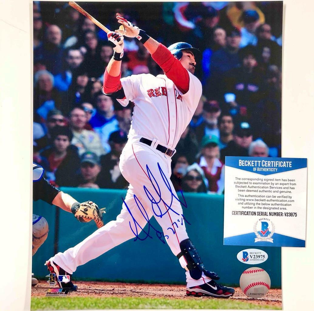 Adrian Gonzalez autograph Boston Red Sox signed MLB 8x10 Photo Poster painting BAS COA Beckett