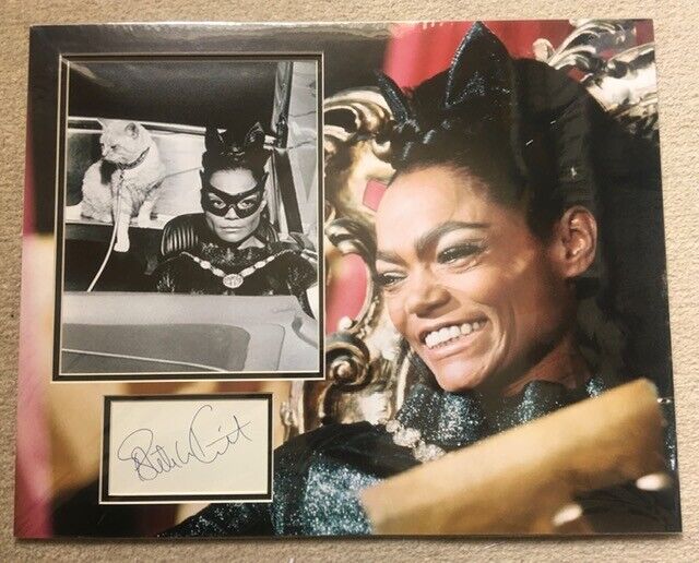 EARTHA KITT SIGNED BATMAN Photo Poster painting MOUNT UACC REG 242