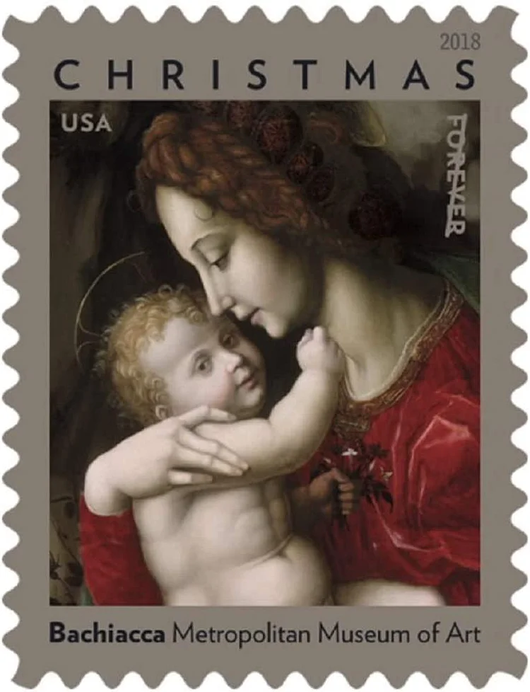 2018 USPS Madonna and Child by Bachiacca Forever Stamps