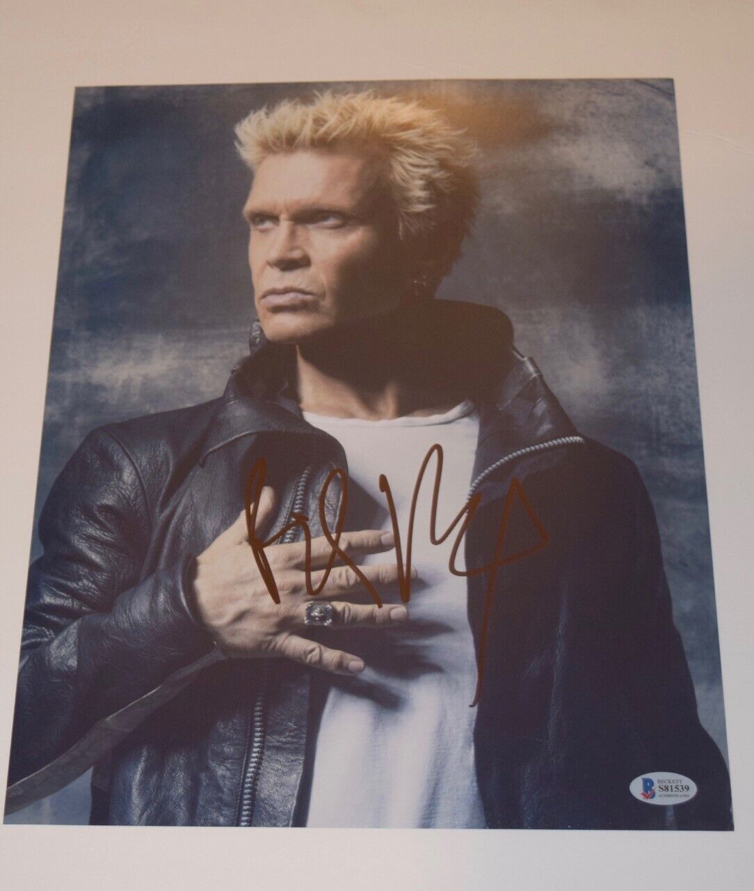 Billy Idol Signed Autographed 11x14 Photo Poster painting Beckett BAS COA