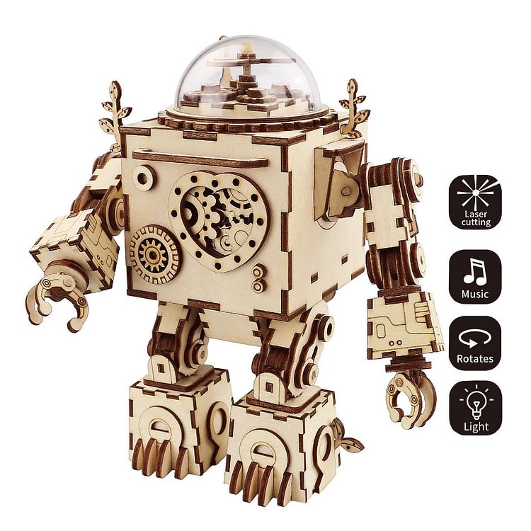  Robotime Online ROKR Orpheus DIY Music Box 3D Wooden Puzzle AM601