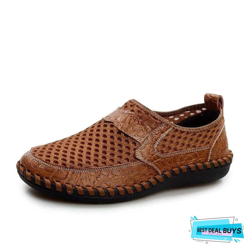 Men Oversize Mesh Flats Casual Teaching Soft Comfortable Loafers Shoes