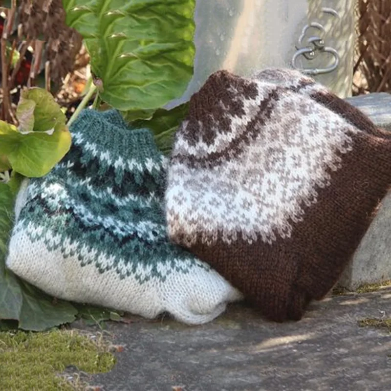 Vintage V&aring;rgensere Warmth Knit Jacquard Icelandic Crew Neck Sweater（Unisex ）