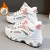 Gioiacombo&trade; Sneakers alte da donna in pile con suola spessa autunno e inverno