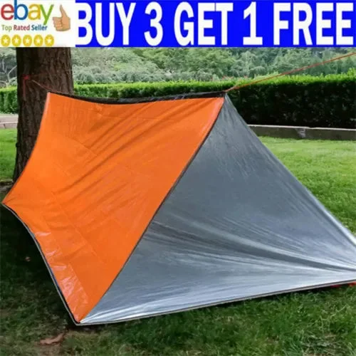 Foldable Tent Emergency Survival Hiking Camping Shelter Outdoor Waterproof CR