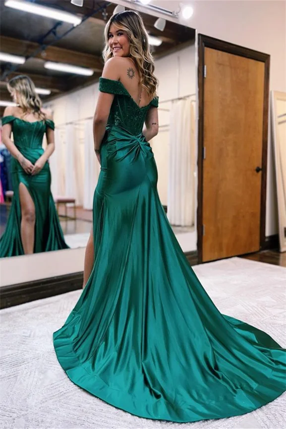 Sparkly Sexy High Split Sequins Prom Dress, WGP264