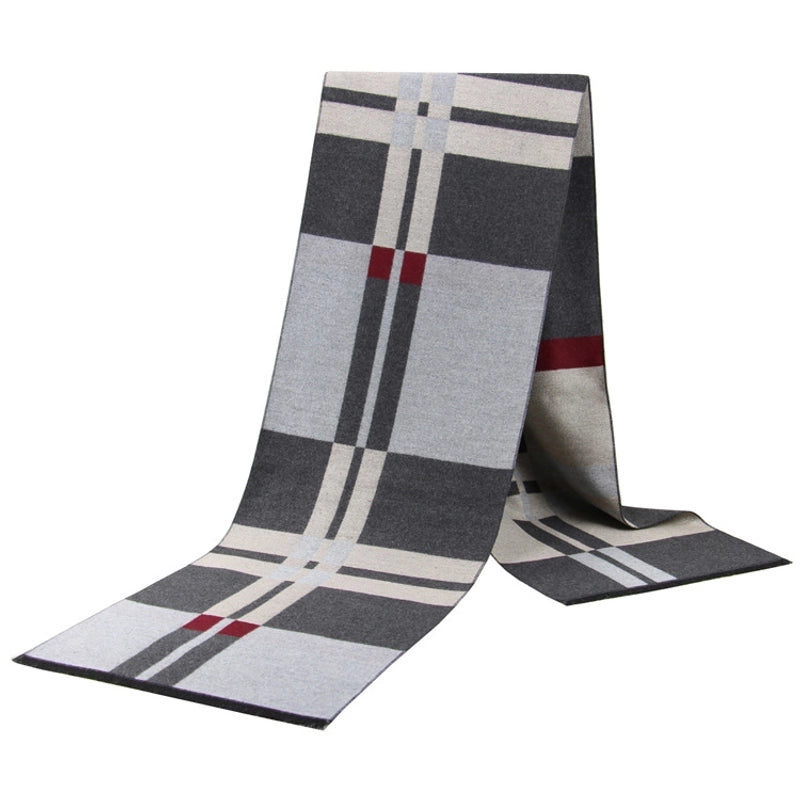 Unisex Minimalist Stripe Imitation Cashmere Tassel Scarf