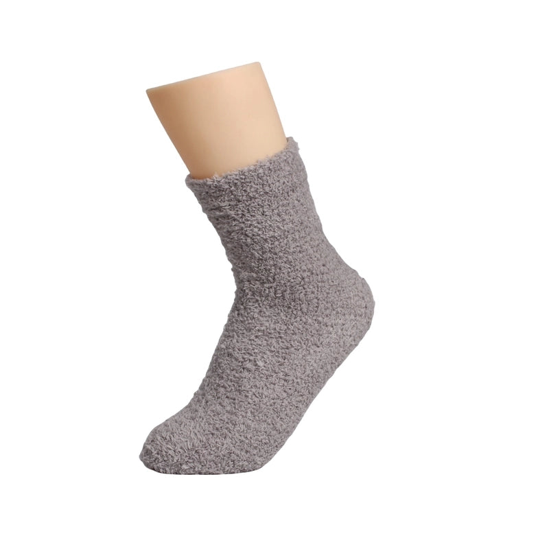 Coral Velvet Socks Women’s Hot Carpet Velvet Socks Winter Solid Color Thickened Floor Sleeping Plush Socks