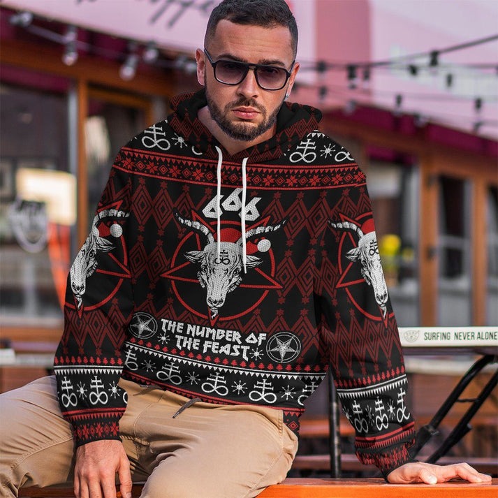 Unisex Black Ugly Christmas Sweaters 3D Print Hoodies