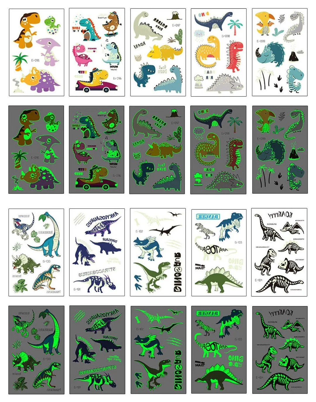 10-20pcs/set Colorful Halloween Skull Head Temporary Tattoo Sticker Child Adult Body Art Water Transfer Fake Tattoo for Face