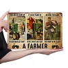 Tracteurs agricoles - Panneaux en &eacute;tain m&eacute;tallique(20*30cm/30*40cm) - Garage